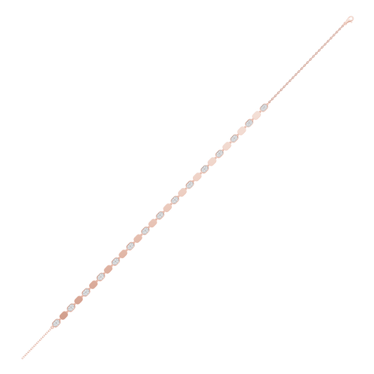 Pink Gold-Glitter - Lab-Grown Diamond Necklace_view=FULL