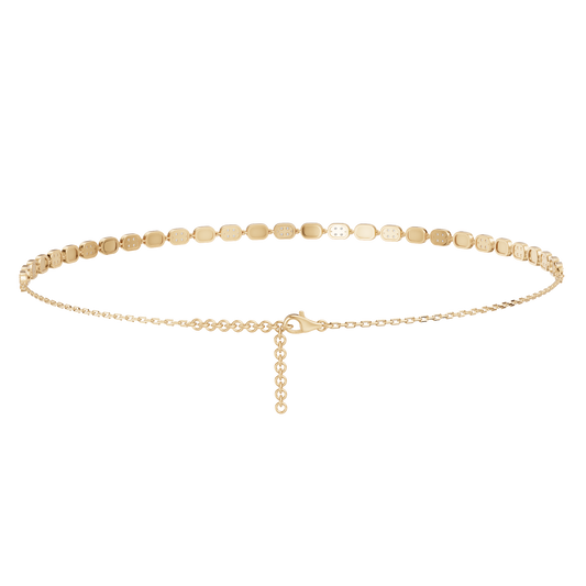 Yellow Gold-Glitter - Lab-Grown Diamond Necklace_view=BACK