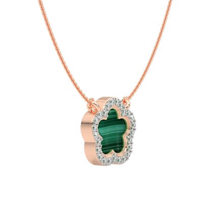 Pink Gold-Ethereal Thread Petal Lab-Grown Diamond Necklace_view=3DV