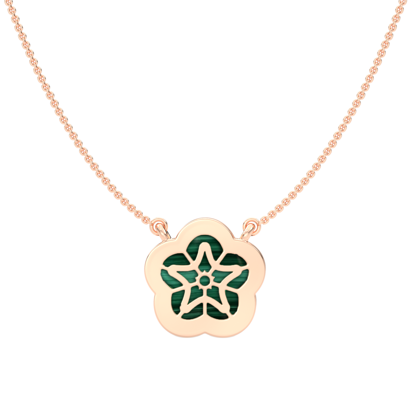 Pink Gold-Ethereal Thread Petal Lab-Grown Diamond Necklace_view=BACK