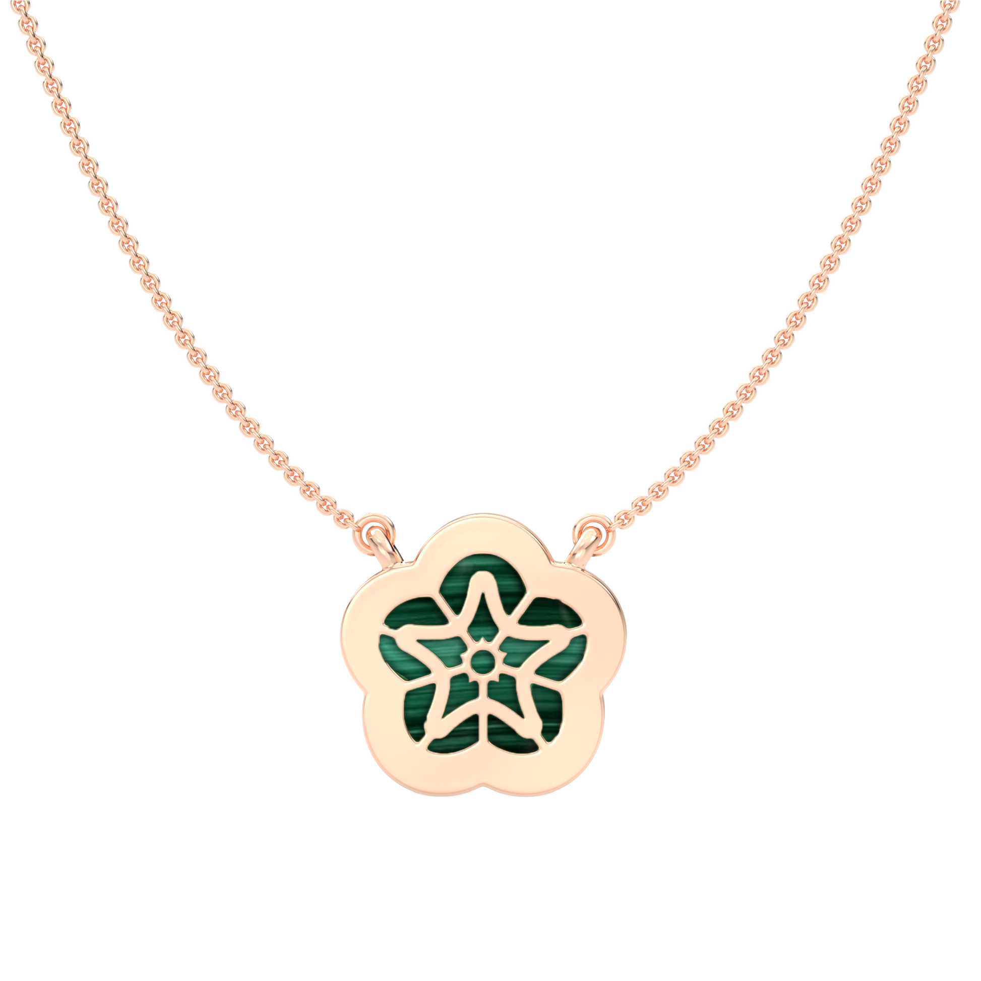Pink Gold-Ethereal Thread Petal Lab-Grown Diamond Necklace_view=BACK