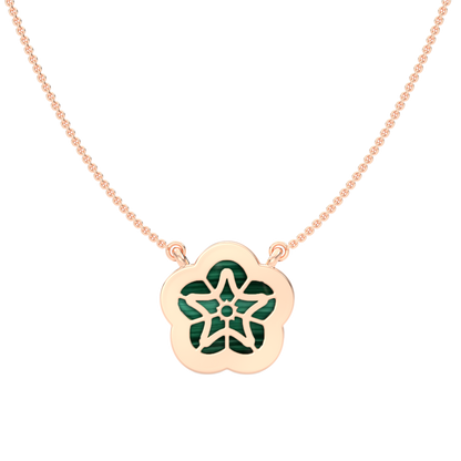 Pink Gold-Ethereal Thread Petal Lab-Grown Diamond Necklace_view=BACK