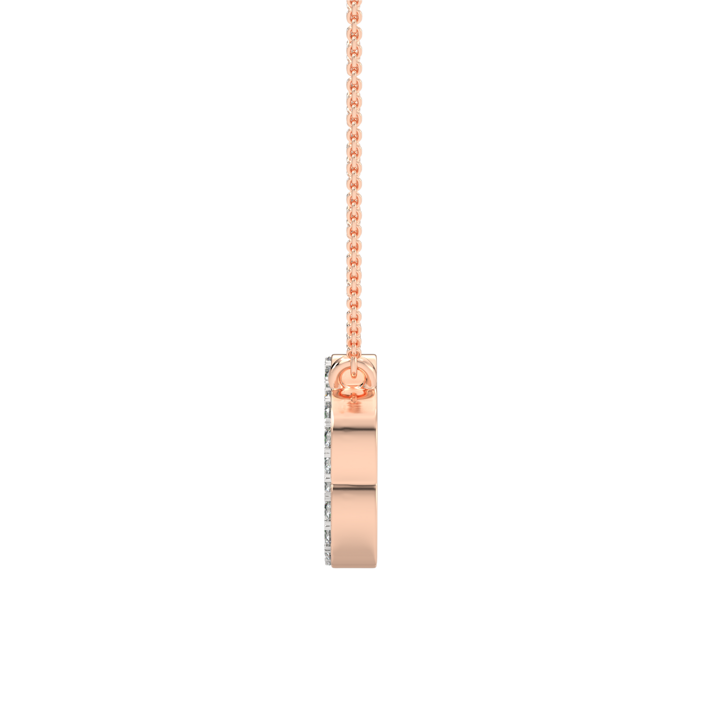 Pink Gold-Ethereal Thread Petal Lab-Grown Diamond Necklace_view=SIDE