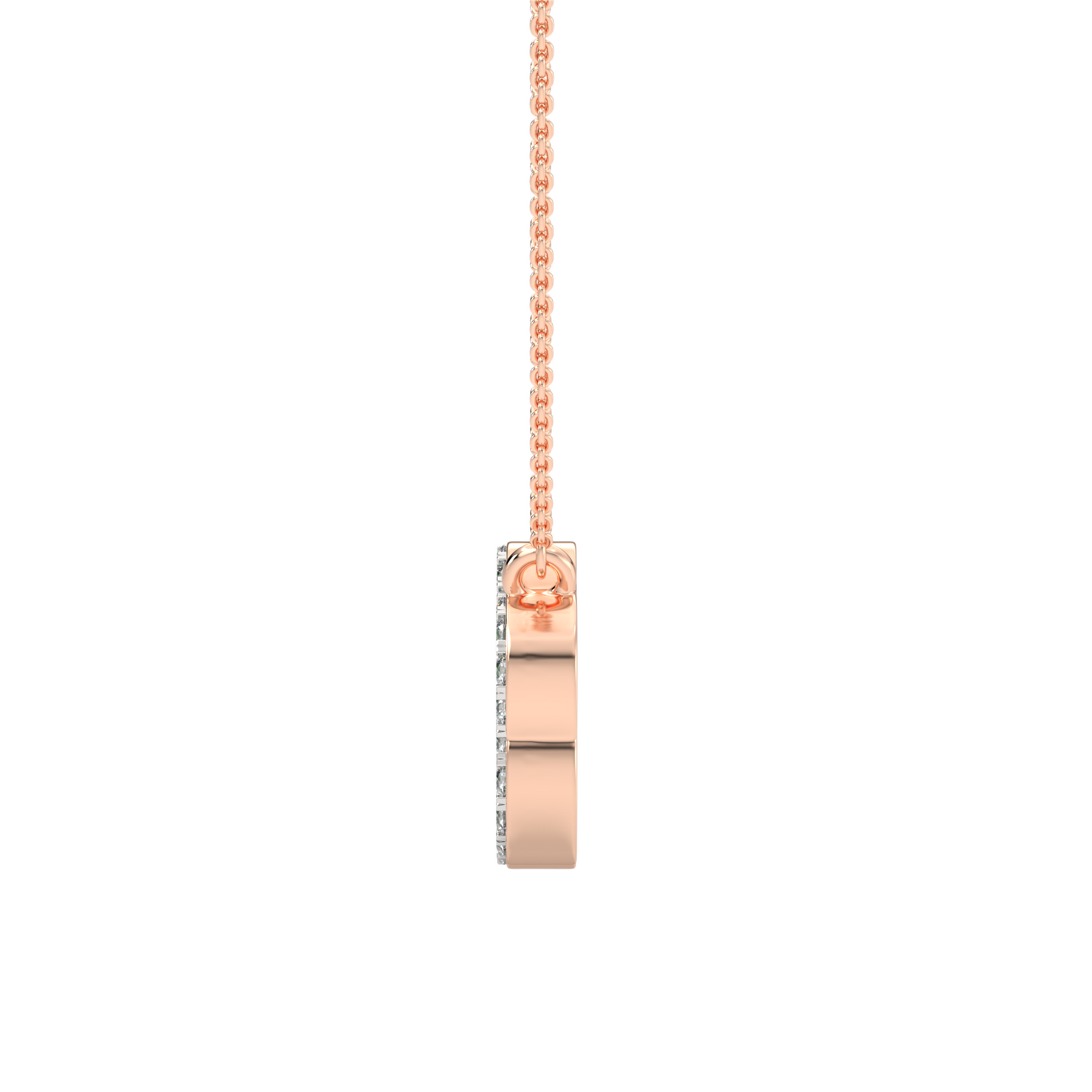 Pink Gold-Ethereal Thread Petal Lab-Grown Diamond Necklace_view=SIDE