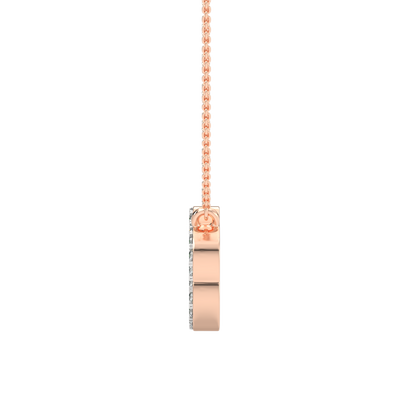 Pink Gold-Ethereal Thread Petal Lab-Grown Diamond Necklace_view=SIDE