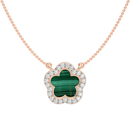 Pink Gold-Ethereal Thread Petal Lab-Grown Diamond Necklace_view=TOP