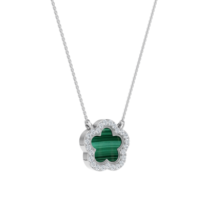 White Gold-Petal Malachite and Lab Diamond Pendant_view=3DV