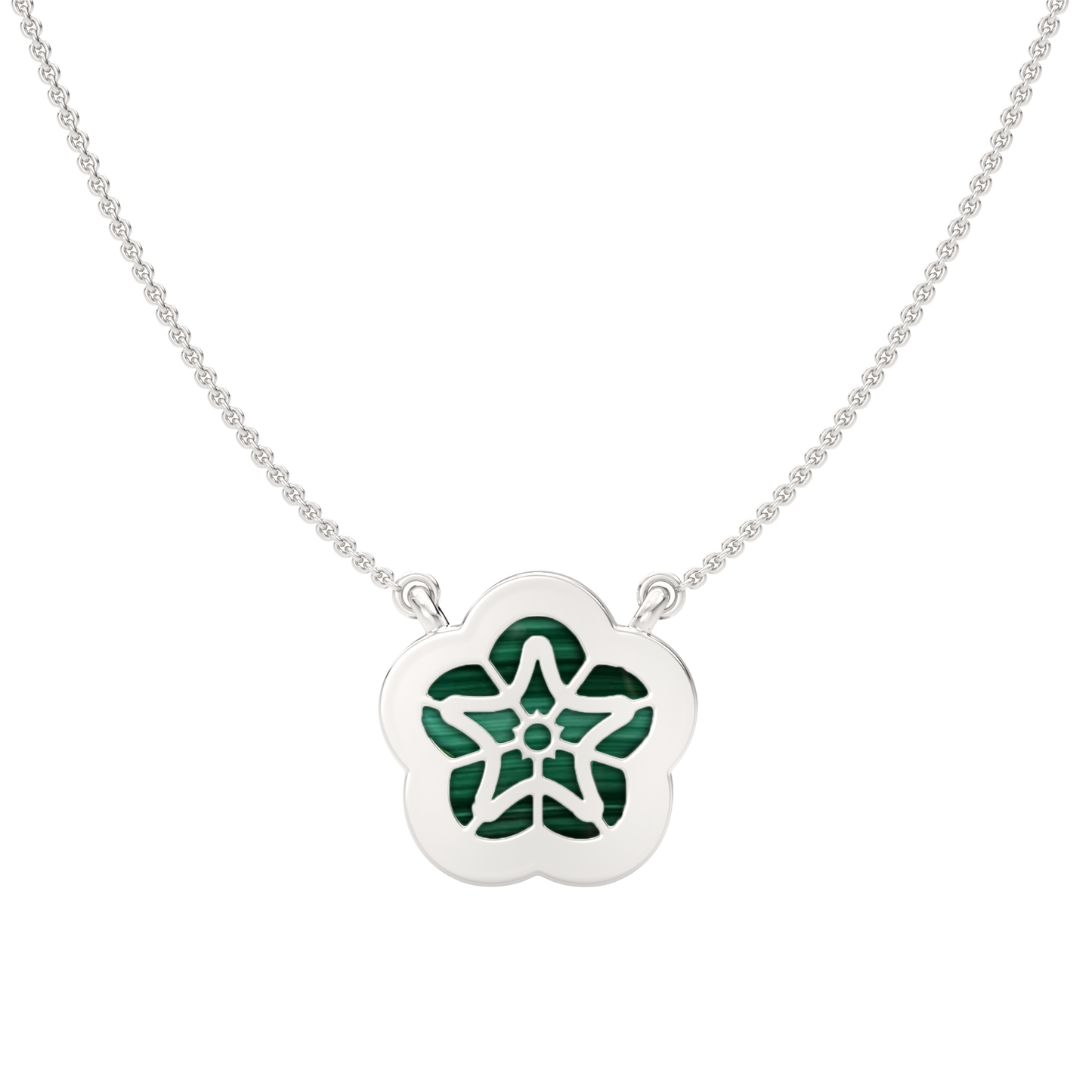 White Gold-Ethereal Thread Petal Lab-Grown Diamond Necklace_view=BACK