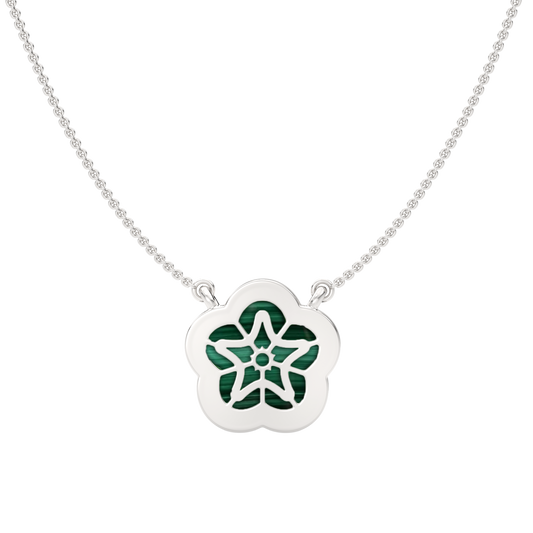 White Gold-Ethereal Thread Petal Lab-Grown Diamond Necklace_view=BACK