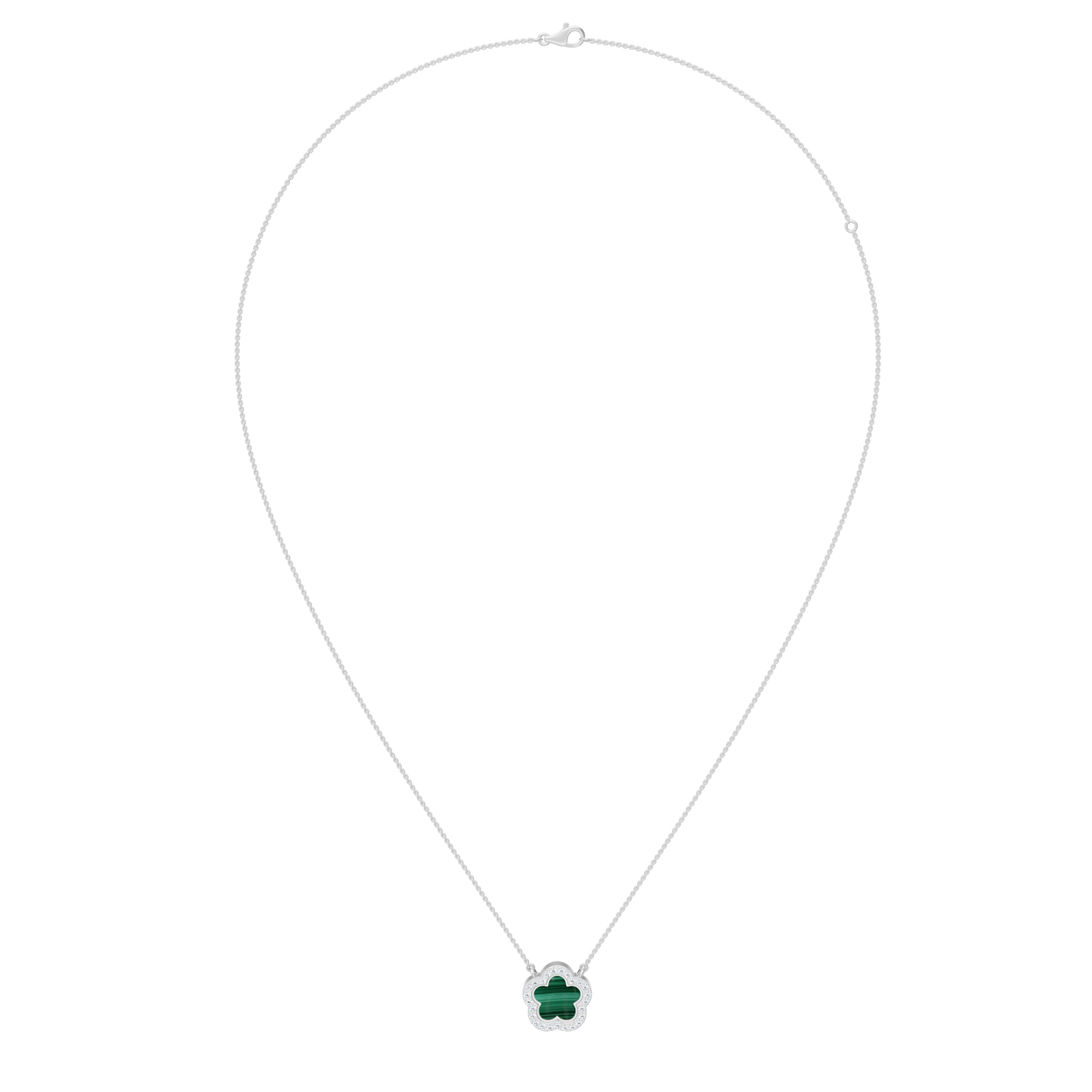 White Gold-Petal Malachite and Lab Diamond Pendant_view=FRONT
