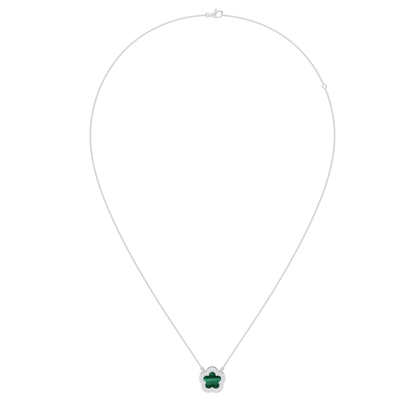 White Gold-Petal Malachite and Lab Diamond Pendant_view=FRONT