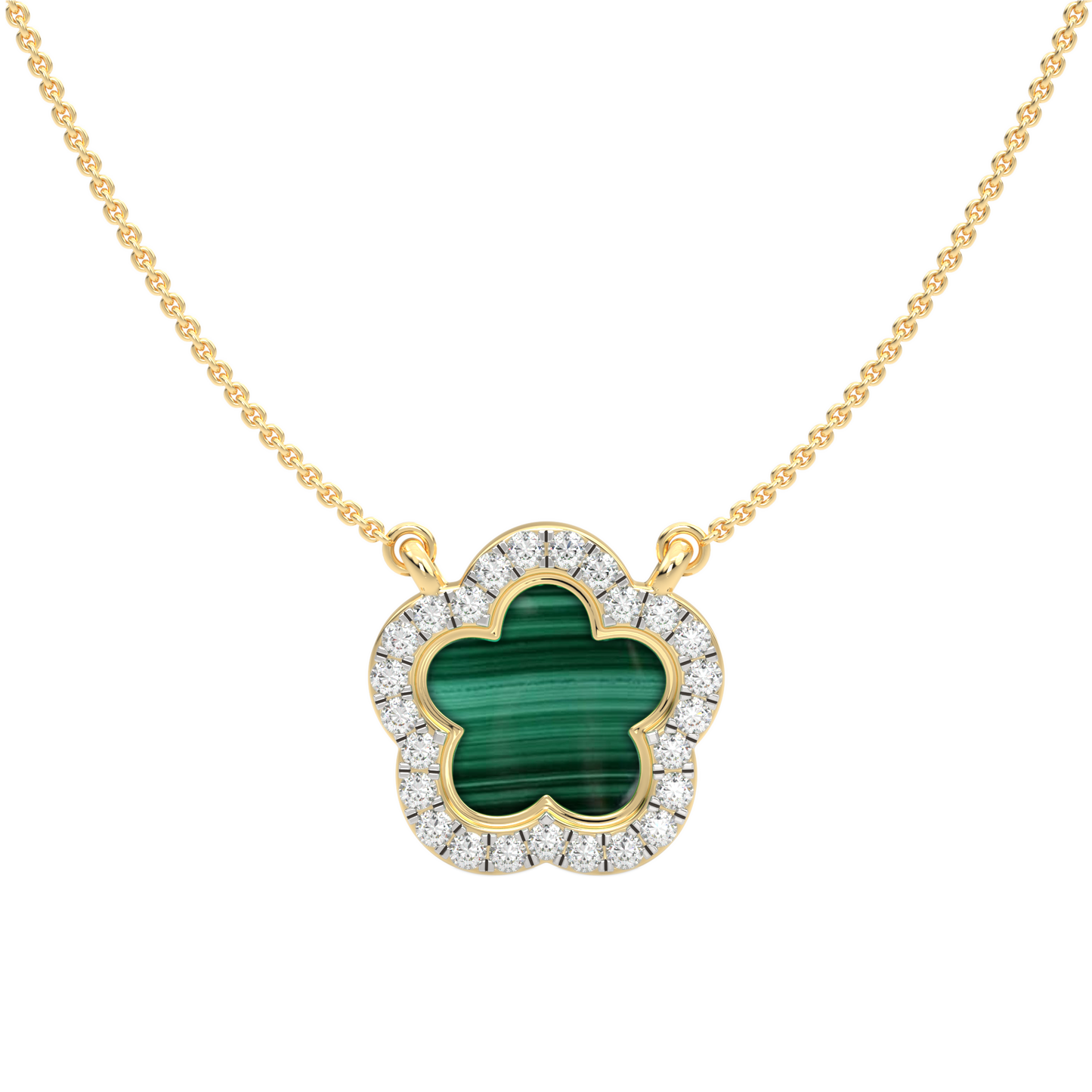 Yellow Gold-Ethereal Thread Petal Lab-Grown Diamond Necklace_view=TOP