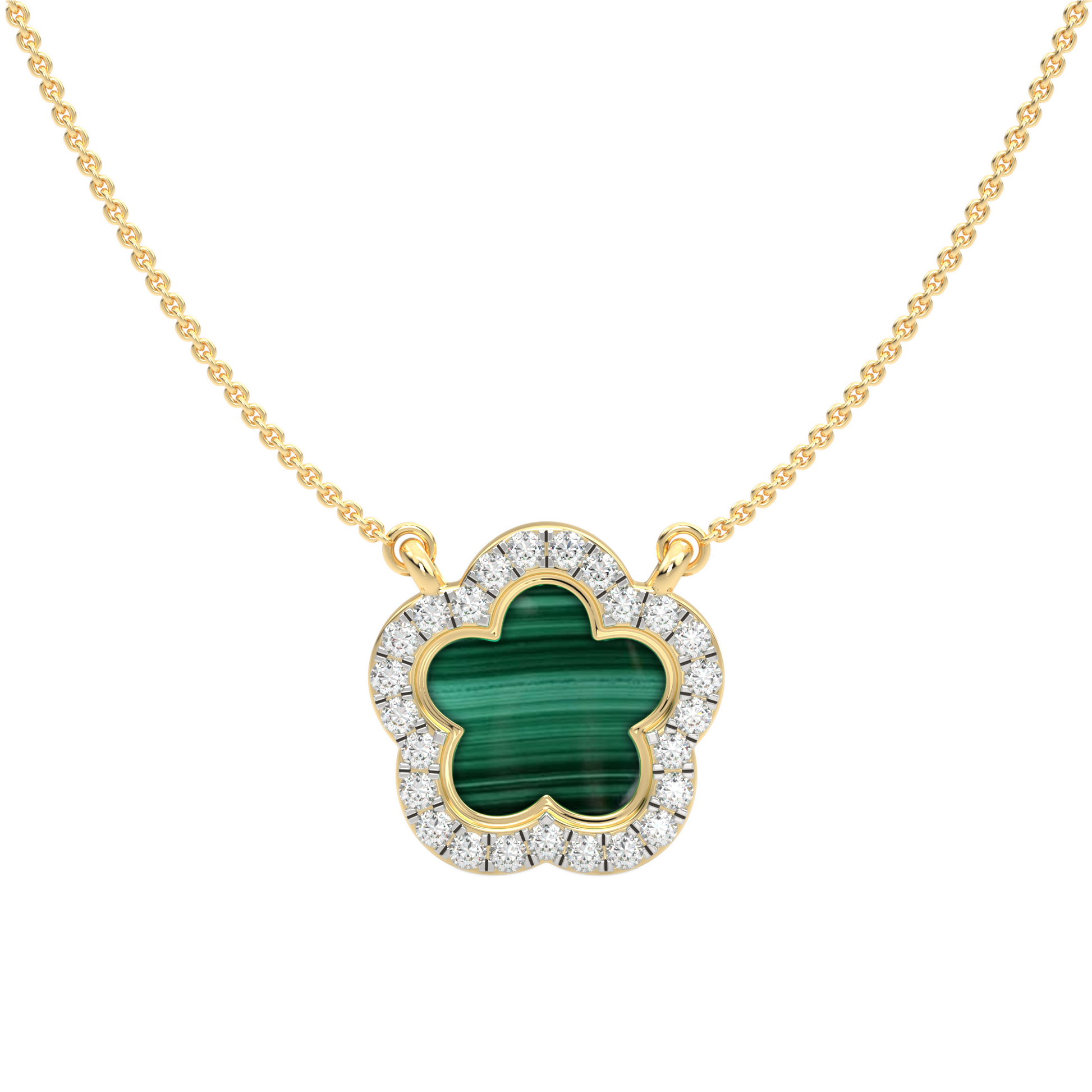 Yellow Gold-Ethereal Thread Petal Lab-Grown Diamond Necklace_view=TOP