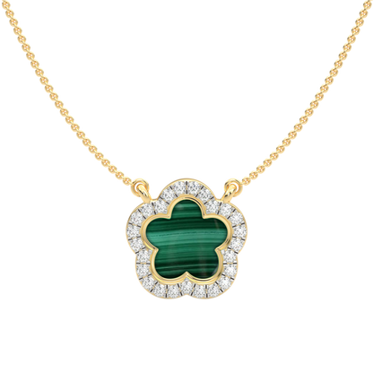 Yellow Gold-Ethereal Thread Petal Lab-Grown Diamond Necklace_view=TOP