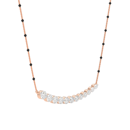 Pink Gold-Arya Lab Diamond Mangalsutra_view=3DV