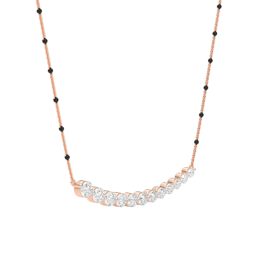 Pink Gold-Arya Lab Diamond Mangalsutra_view=3DV