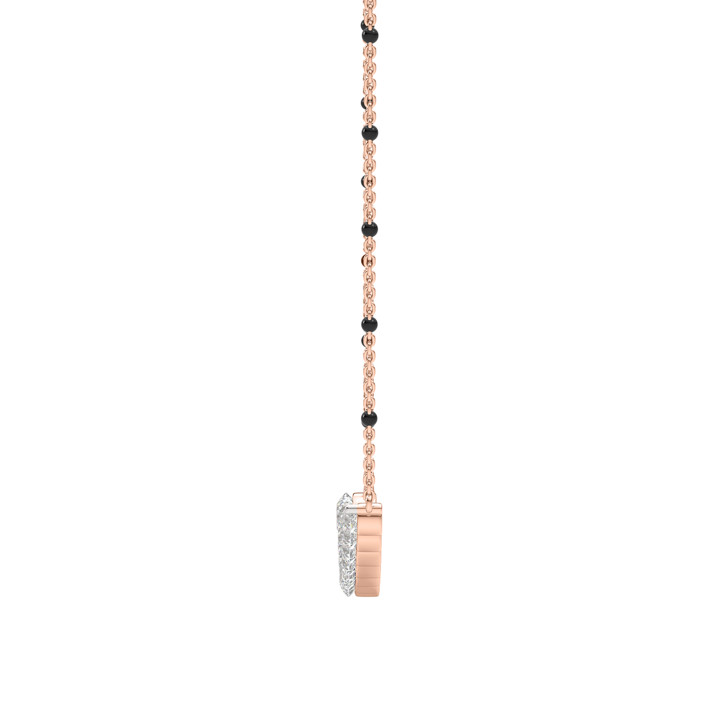 Pink Gold-Arya Lab Diamond Mangalsutra_view=SIDE