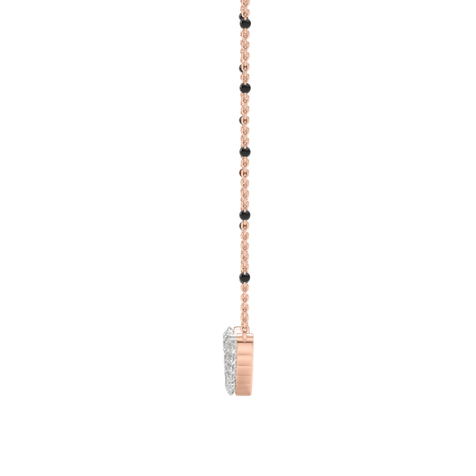 Pink Gold-Arya Lab Diamond Mangalsutra_view=SIDE