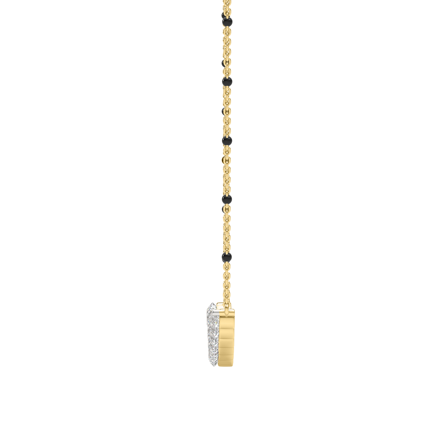 Yellow Gold-Arya Lab Diamond Mangalsutra_view=SIDE