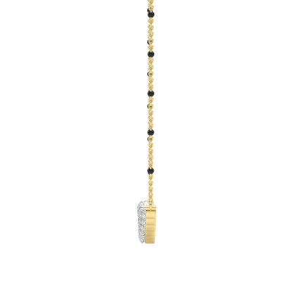 Yellow Gold-Arya Lab Diamond Mangalsutra_view=SIDE