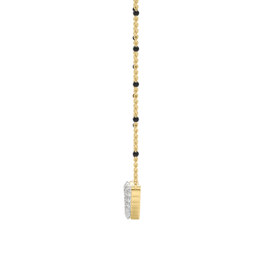 Yellow Gold-Arya Lab Diamond Mangalsutra_view=SIDE