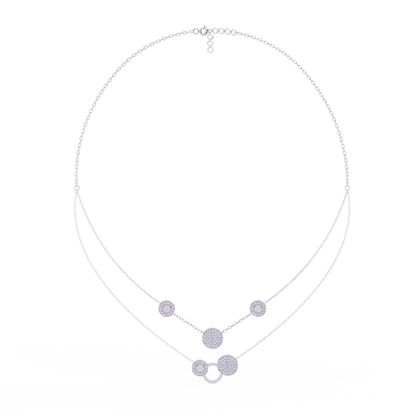 White Gold-Gemini Necklace Lab Diamond_view=FRONT
