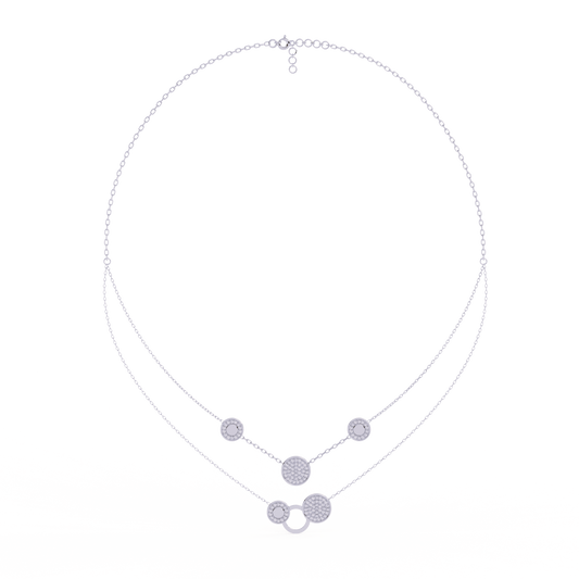 White Gold-Gemini Necklace Lab Diamond_view=FRONT