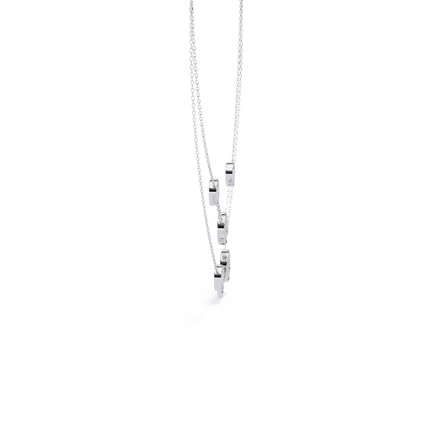 White Gold-Gemini Necklace Lab Diamond_view=SIDE
