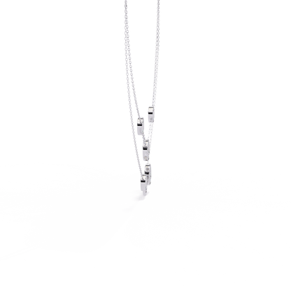 White Gold-Gemini Necklace Lab Diamond_view=SIDE