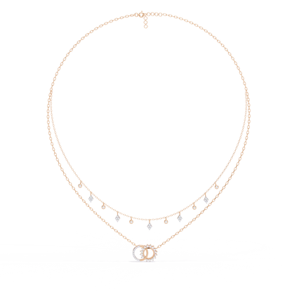 Pink Gold-Orion Necklace Lab Diamond_view=FRONT