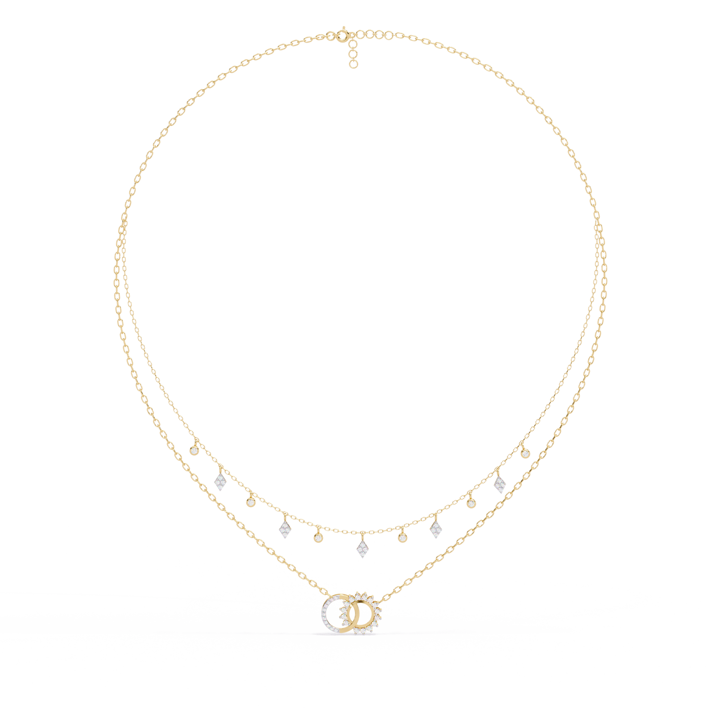 Yellow Gold-Orion Necklace Lab Diamond_view=FRONT