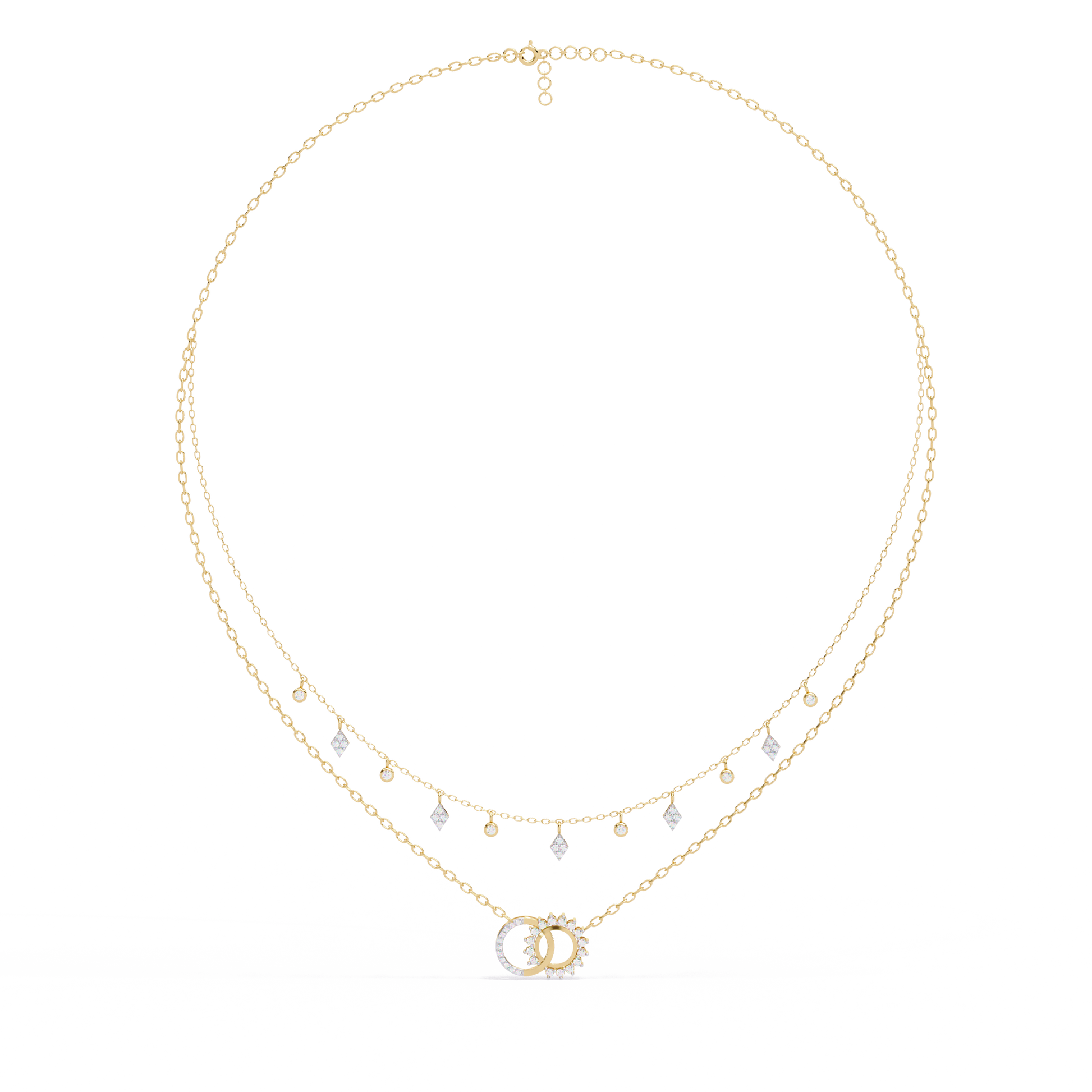 Yellow Gold-Orion Necklace Lab Diamond_view=FRONT