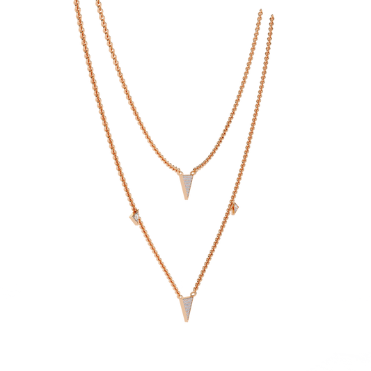 Pink Gold-Nova Necklace Lab Diamond_view=3DV