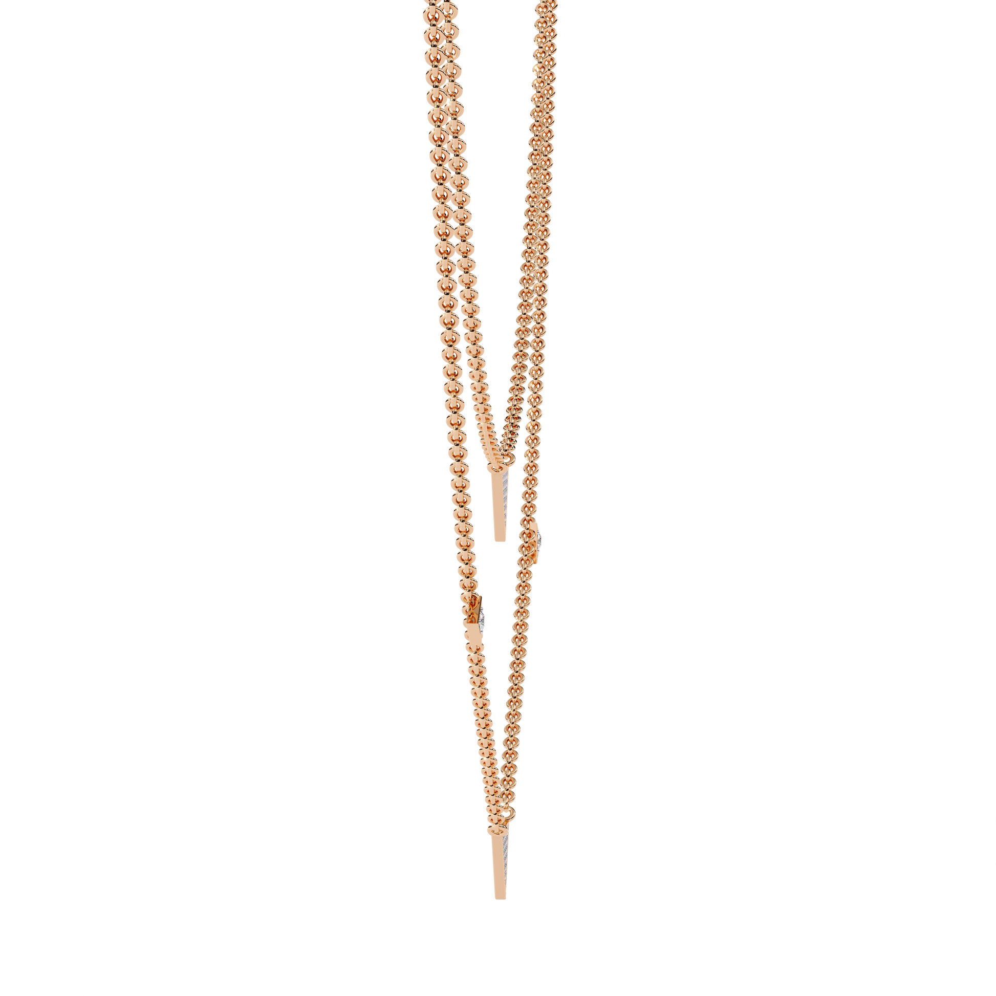 Pink Gold-Nova Necklace Lab Diamond_view=SIDE