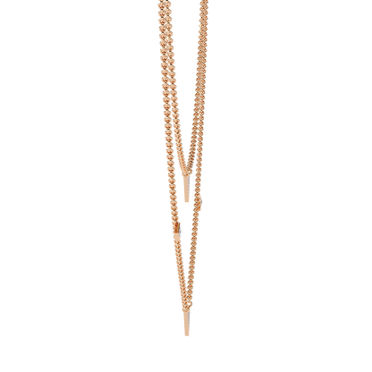 Pink Gold-Nova Necklace Lab Diamond_view=SIDE