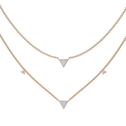 Pink Gold-Nova Necklace Lab Diamond_view=TOP