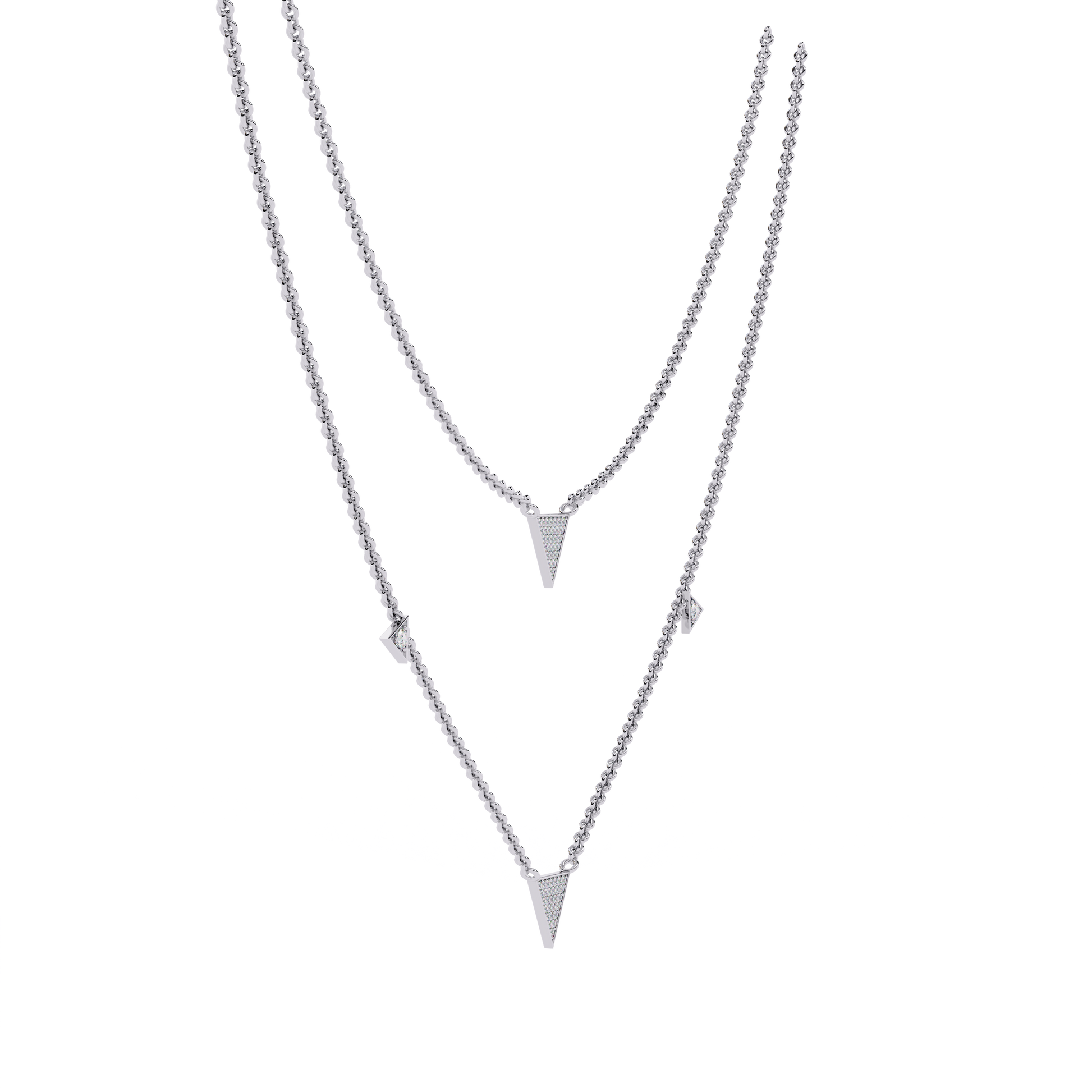White Gold-Nova Necklace Lab Diamond_view=3DV