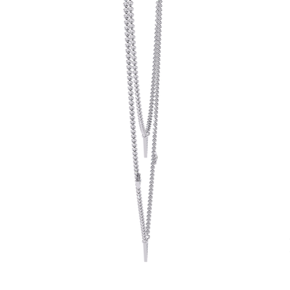 White Gold-Nova Necklace Lab Diamond_view=SIDE