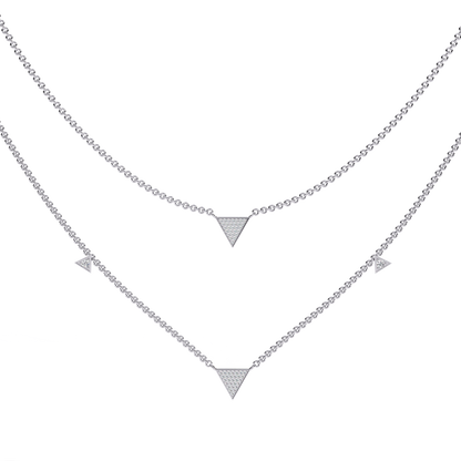 White Gold-Nova Necklace Lab Diamond_view=TOP