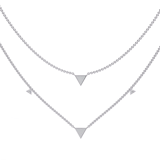 White Gold-Nova Necklace Lab Diamond_view=TOP