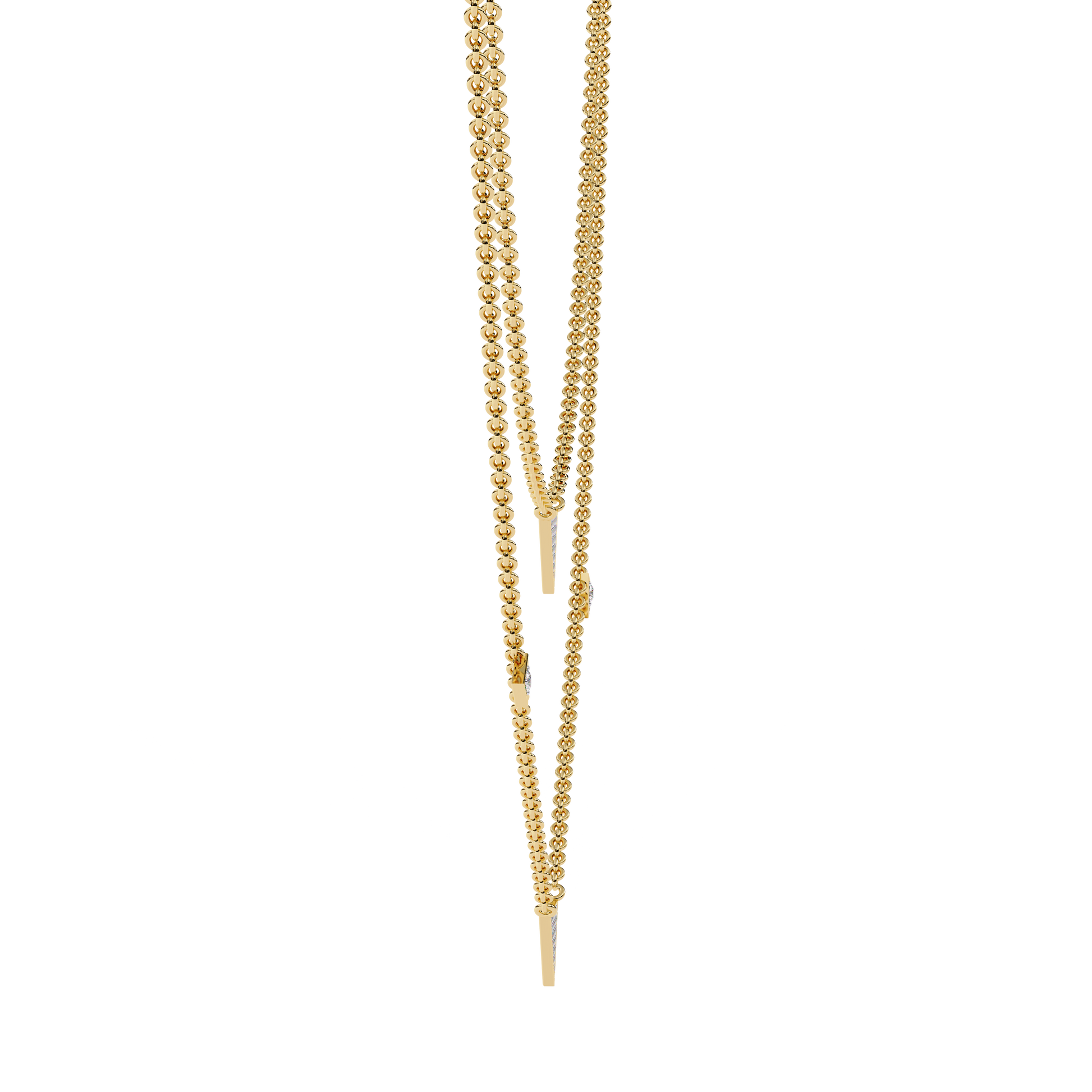 Yellow Gold-Nova Necklace Lab Diamond_view=SIDE