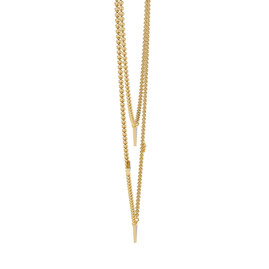 Yellow Gold-Nova Necklace Lab Diamond_view=SIDE