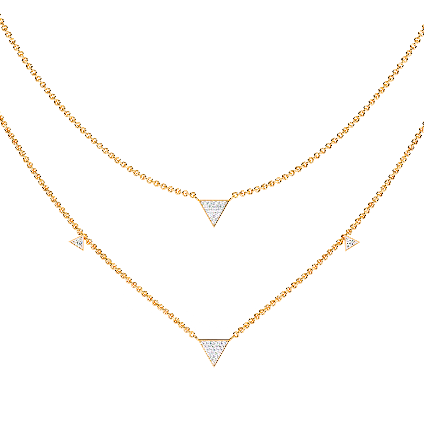 Yellow Gold-Nova Necklace Lab Diamond_view=TOP