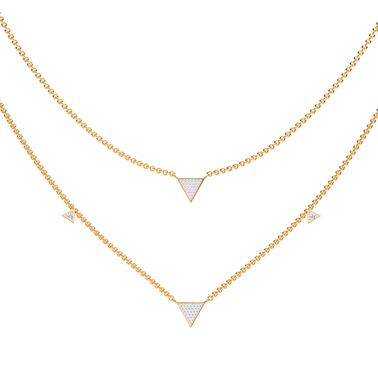 Yellow Gold-Nova Necklace Lab Diamond_view=TOP