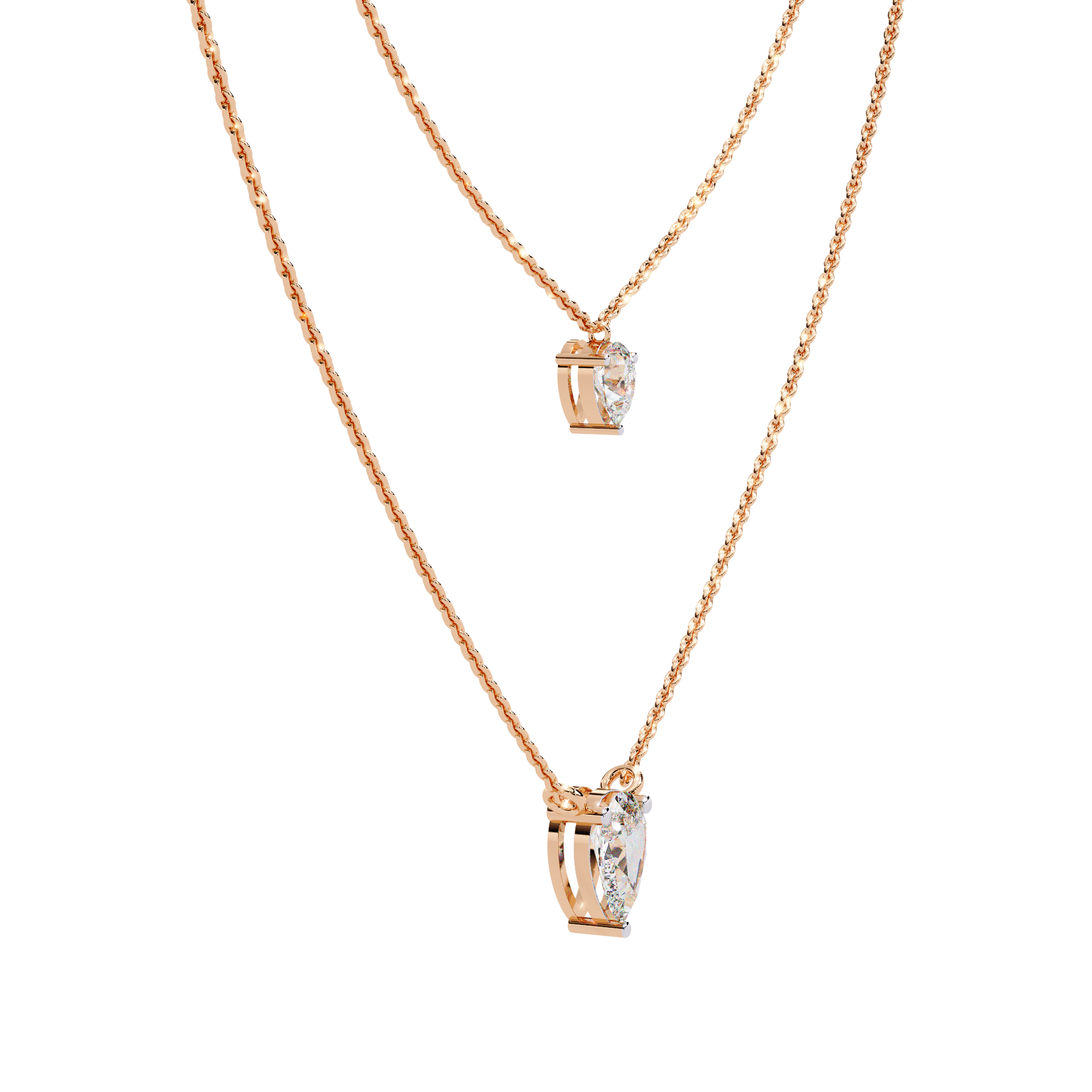 Pink Gold-Ruby Necklace Lab Diamond_view=3DV