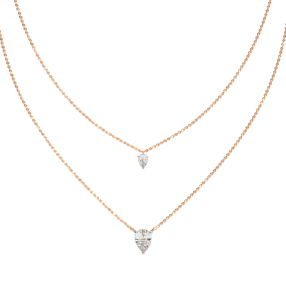 Pink Gold-Ruby Necklace Lab Diamond_view=TOP