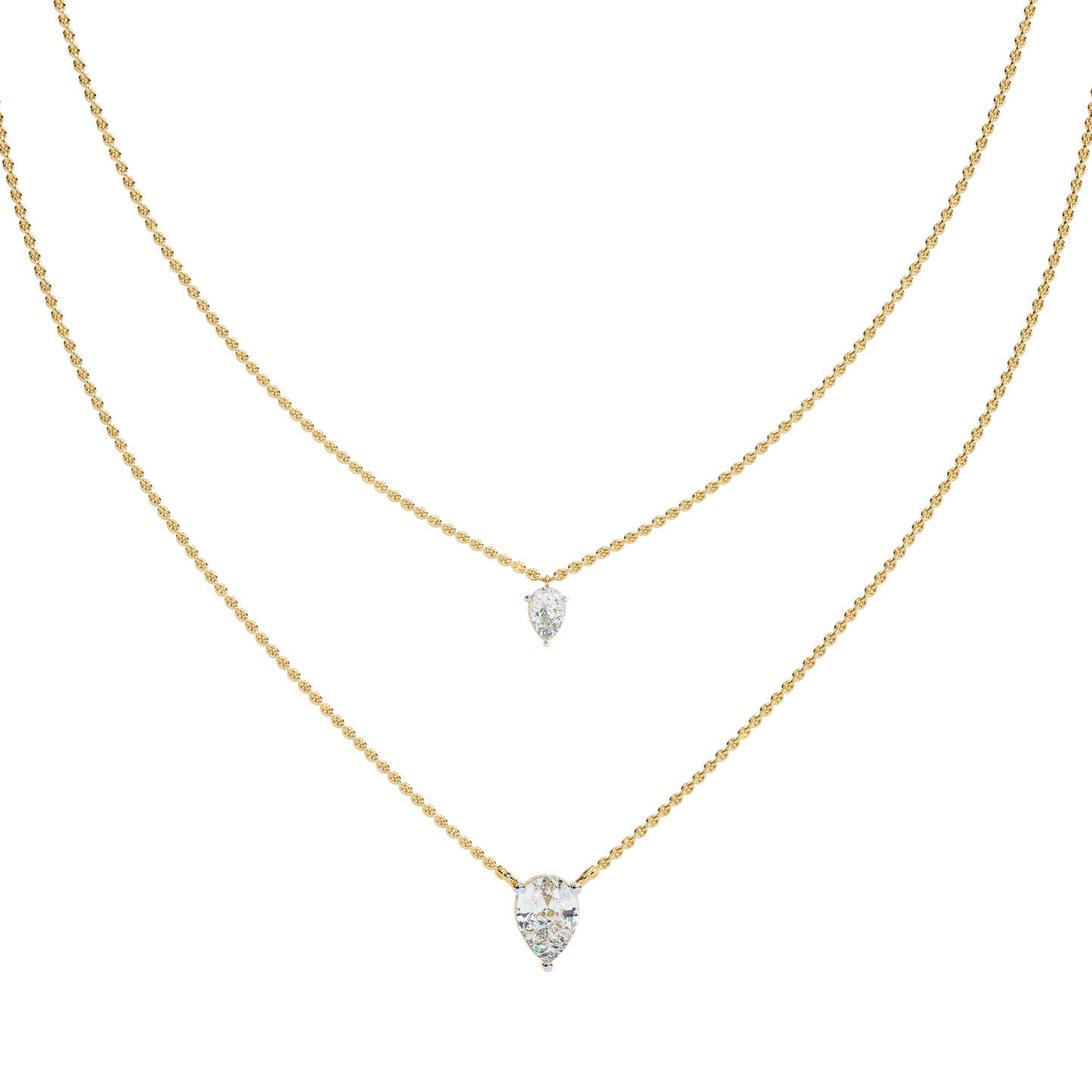 Yellow Gold-Ruby Necklace Lab Diamond_view=TOP