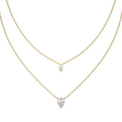 Yellow Gold-Ruby Necklace Lab Diamond_view=TOP