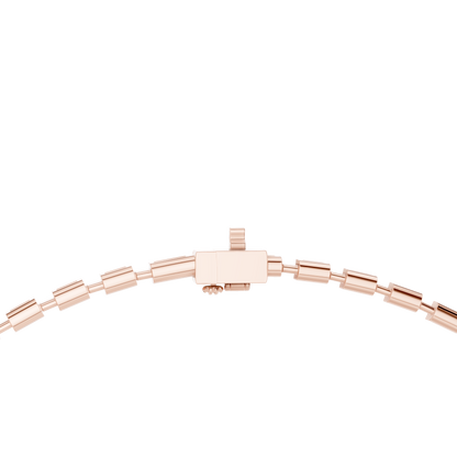 Pink Gold-Radiance Tennis Necklace Lab Diamond_view=LOCK