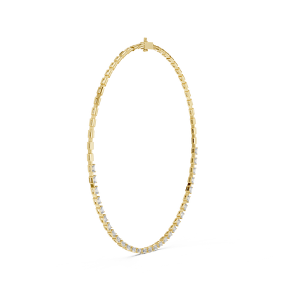 Yellow Gold-Radiance Tennis Necklace Lab Diamond_view=3DV